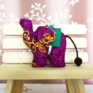 Keychain Elephant Fabric Key chain Handmade Doll Elephant Cute animal accessories bag Keychain for Women Gift for Anniversary Birthday gift