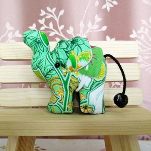 Keychain Elephant Doll Fabric Cute Animals Key Chain Thai Handmade Keychain for Women Key chain Colorful Gift for Anniversary Birthday Gift