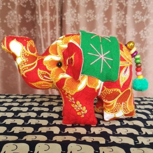 Stuffed Elephant Doll Elephant Handmade Elephant plush doll Home Decor Animal Doll Toy Gift for Children red elephant Toy Gift for birthday