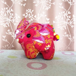 Stuffed Elephant Doll Elephant Handmade Elephant plush doll Home Decor Animal Doll Toy Gift for Children red elephant Toy Gift for birthday