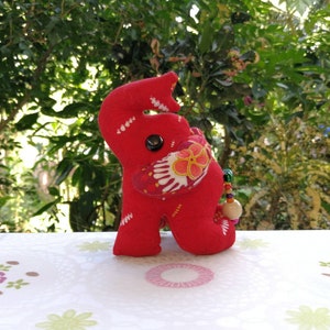 Stuffed Elephant Doll Elephant Handmade Elephant plush doll Home Decor Animal Doll Toy Gift for Children red elephant Toy Gift for birthday