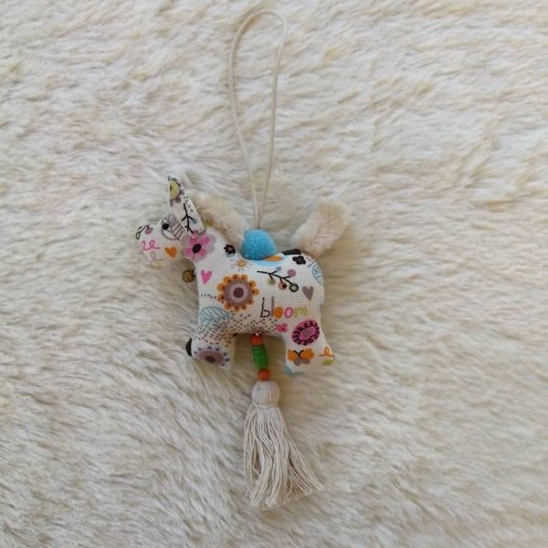 Horse key chains Horse keychain Animal keychain Fabric horse Horse Key ring Stuffed horse colorful embroidered horse gift for her Gift Horse