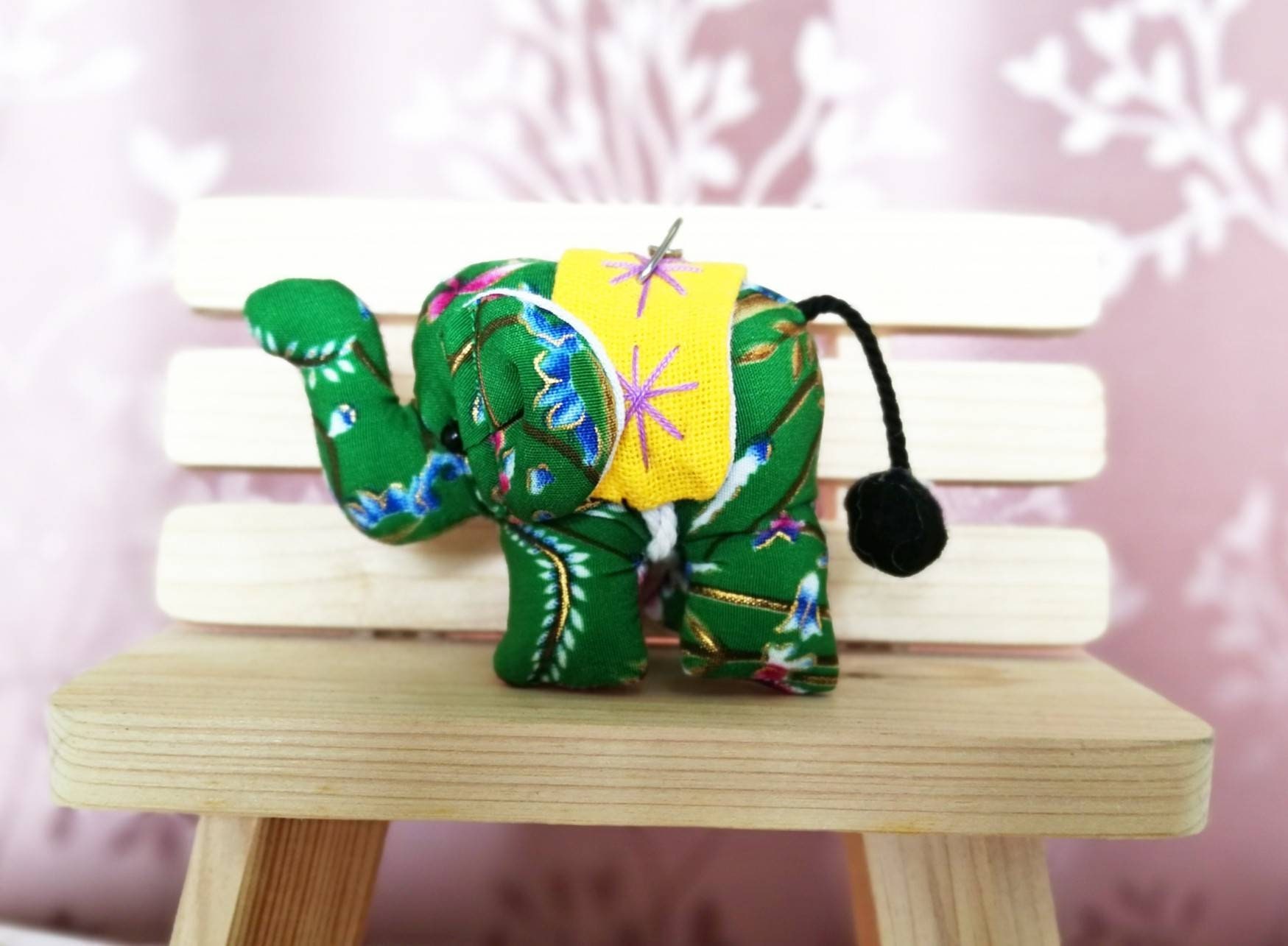 Keychain Elephant Doll Fabric Cute Animals Key Chain Thai Etsy New