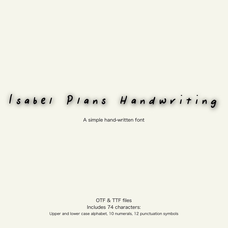 Handwriting Font Digital Font OTF and TTF Files Etsy