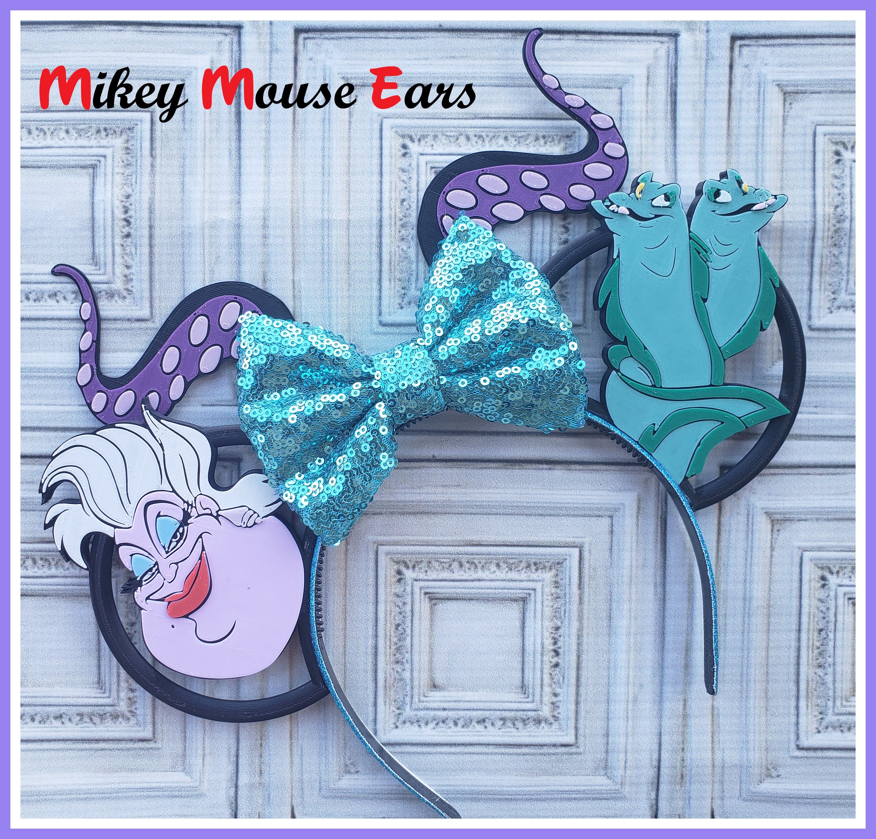 Ursula Villain Temática 3D Impresa Orejas de ratón - Arco - Personalizado disponible