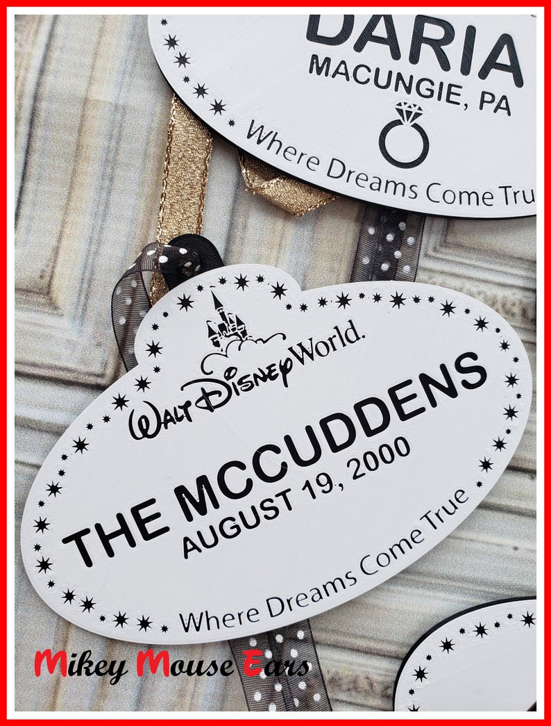 Custom Cast Member Disney Name Tag Ornaments 5in wide Etsy