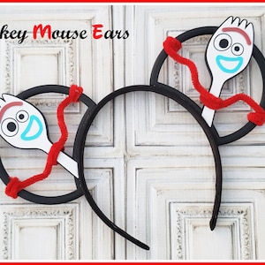 Forky Toy Story 3d Printed Mouse ears - Custom - Mikey Mouse Ears