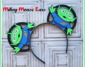 Alien Toy Story 3d Printed Mouse ears - Custom - Mikey Mouse Ears
