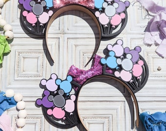 Mickey Balloons 3D Printed Mouse ears - Bow optional -