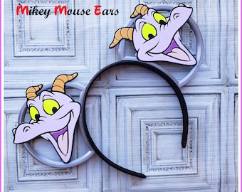 Figment Epcot 3D Printed Mouse ears - Bow optional -