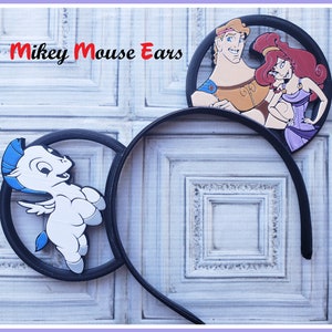 Hercules Megara, Pegasus 3D Printed Mouse ears - Bow - Custom available