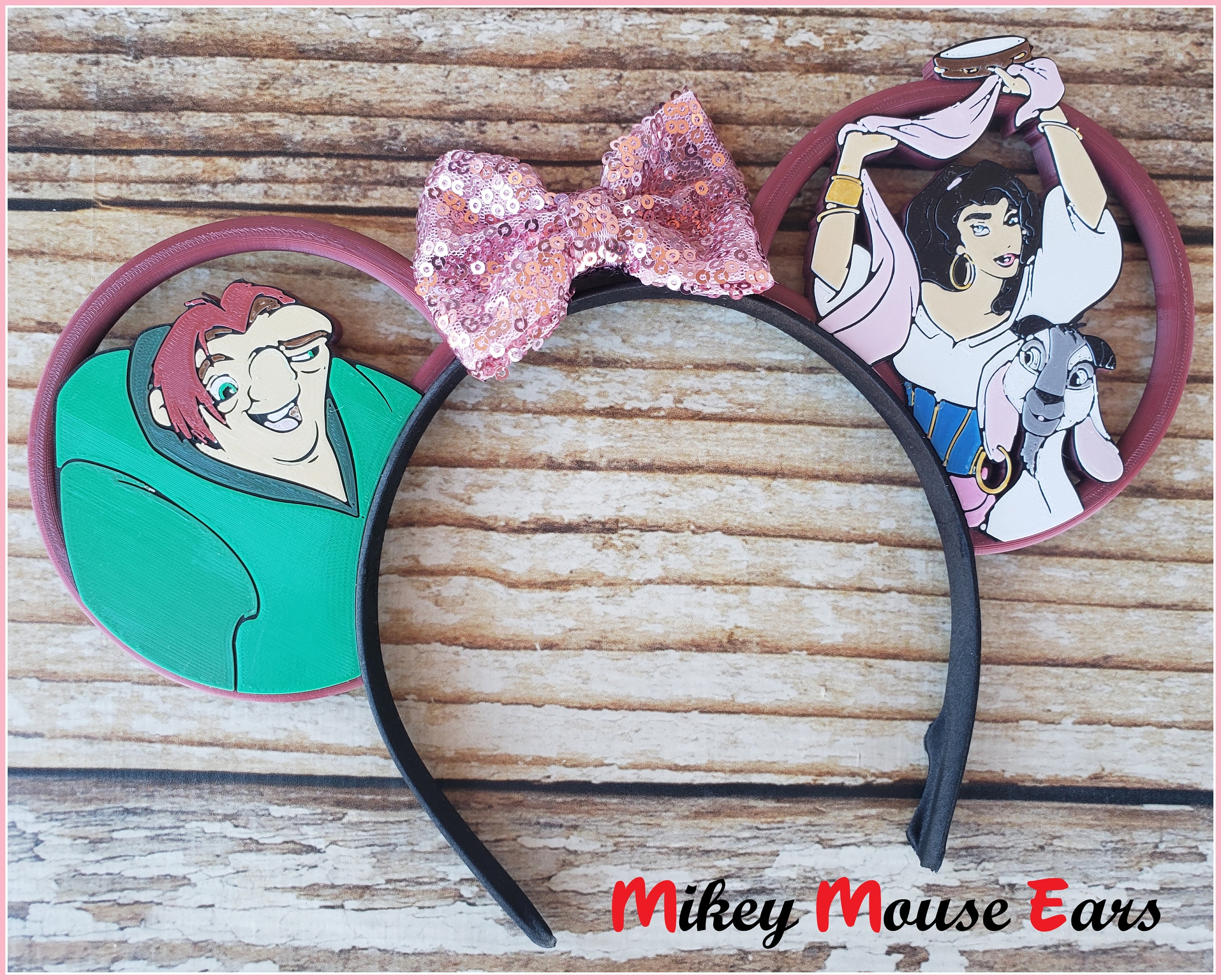 Hunchback Notre Dame Esmerelda 3D Printed Mouse Ears - Bow  display picture 2