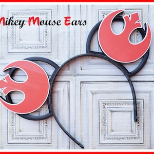 Star Wars Rebel 3D Printed Mouse ears - Ready to Ship RTS - Mikey Mouse Ears