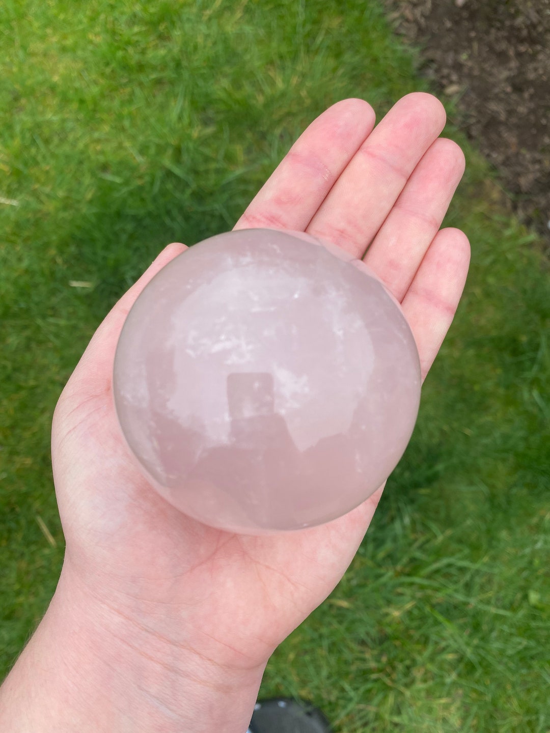 Rose Quartz Crystal Ball Sphere Etsy