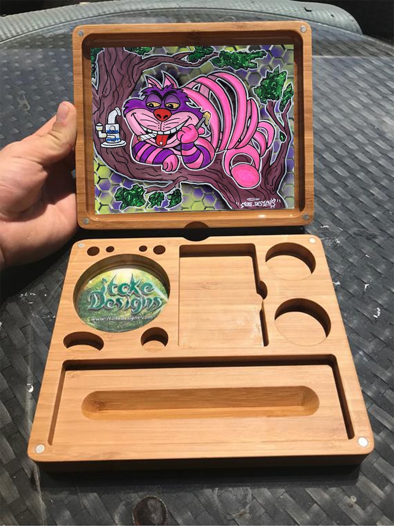 Alice in Wonderland Cheshire Rolling Tray Etsy