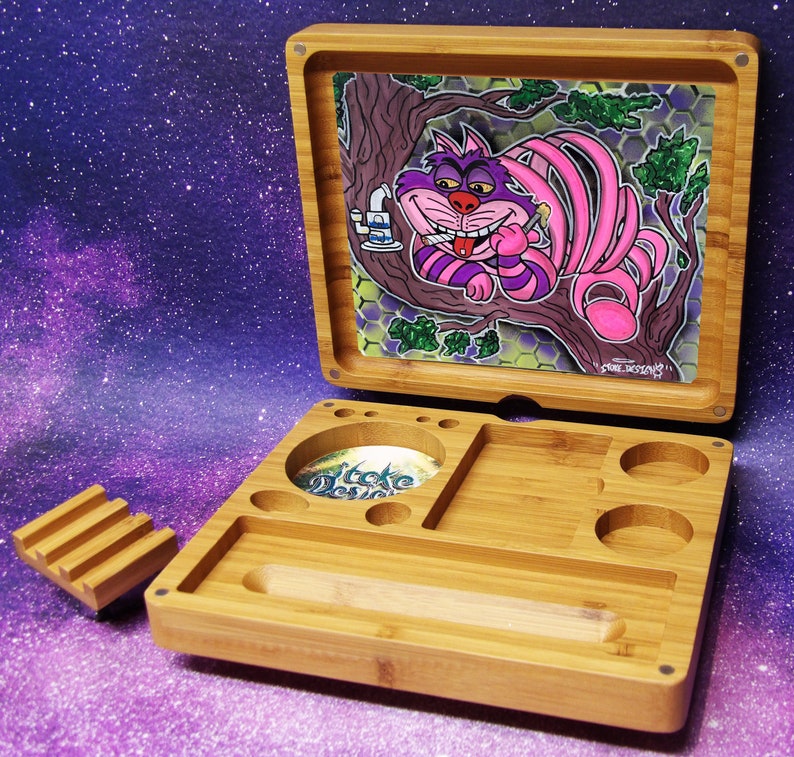 Alice in Wonderland Cheshire Rolling Tray Etsy