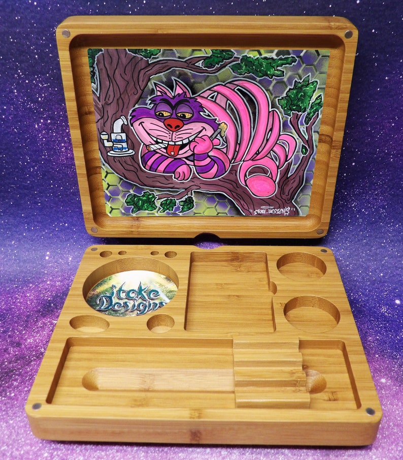 Alice in Wonderland Cheshire Rolling Tray Etsy