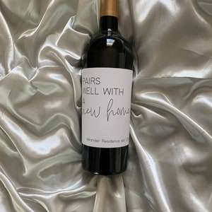 Custom New Home Wine Bottle Label