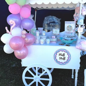 パナマシティビーチ30Aエリアで、結婚式、誕生日パーティー、独身パーティー、ベビーシャワー、女子旅にコットンキャンディパーティーカートをレンタルしましょう