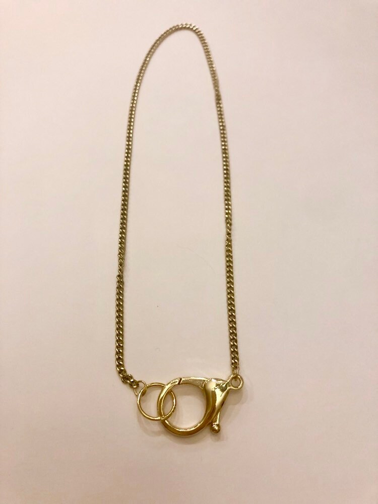 Gold clasp necklace Etsy