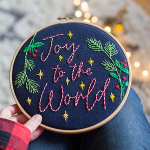 Joy to the world Kit de broderie consciente image 1