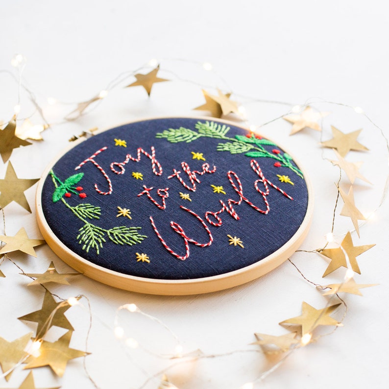 Joy to the world Kit de broderie consciente image 4