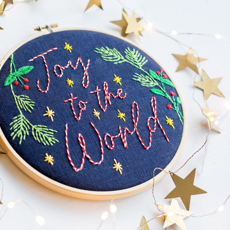 Joy to the world Kit de broderie consciente image 2