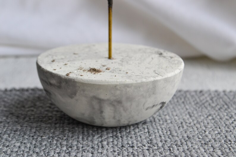 Concrete Marbled Incense Holder Cement Incense Burner Modern Etsy