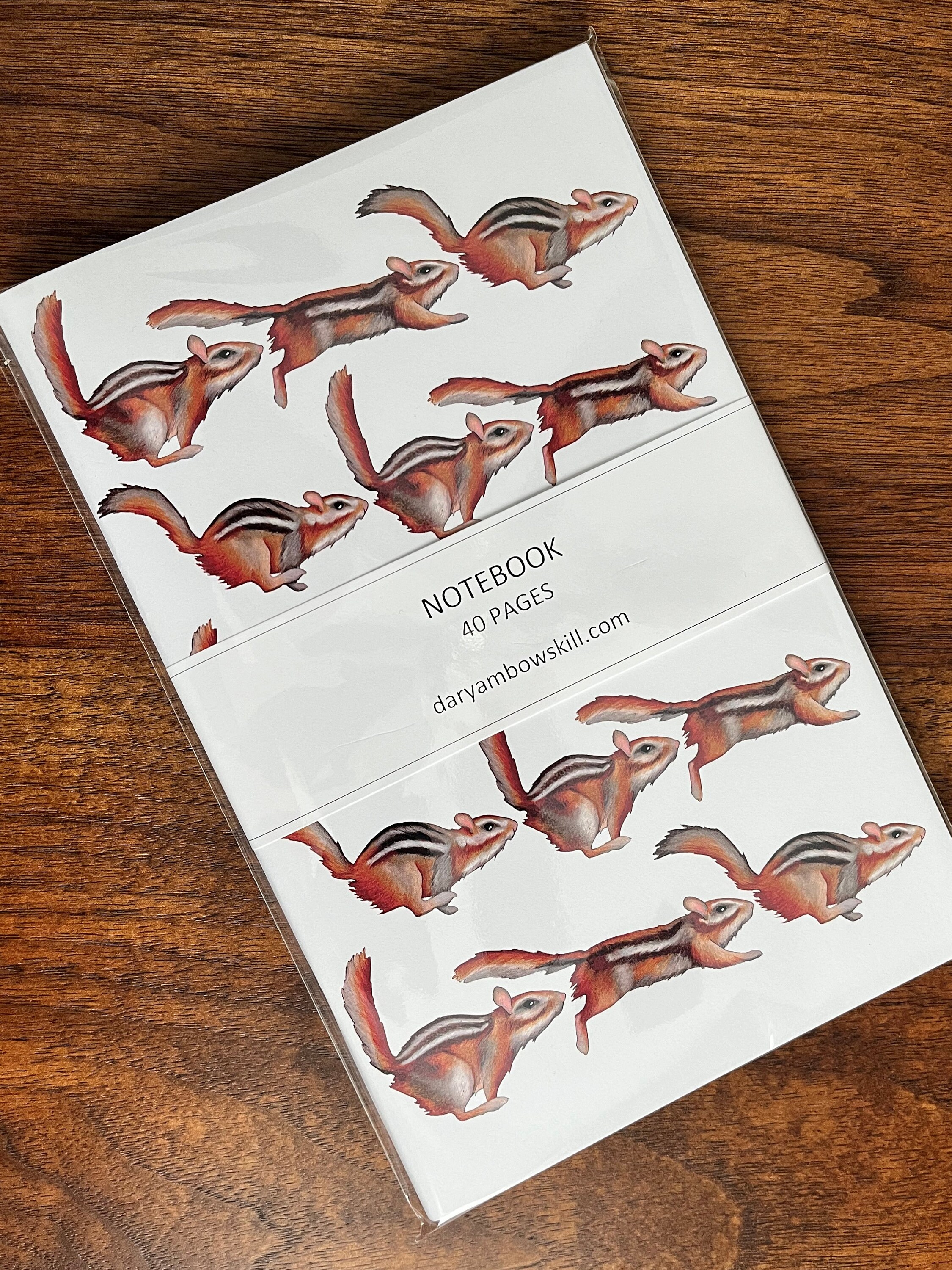 Chipmunk Notebooks Two Pack Original Printed Artwork Pencil ...