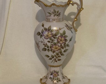 Lenwile Ardalt gilded floral pitcher vase