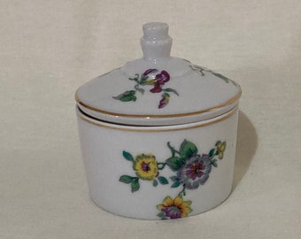 Baratija con tapa de porcelana vintage o azucarero