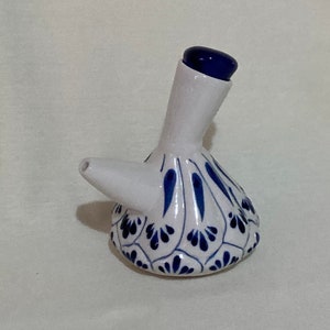 Chinese hand painted blue and white porcelain pitcher