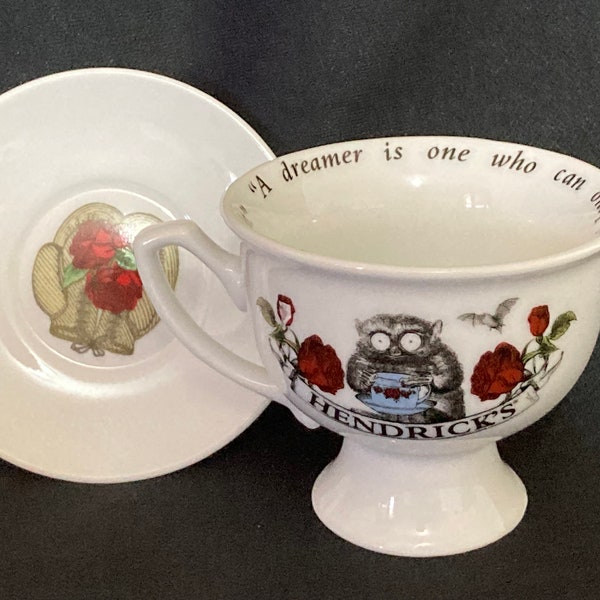 Hendricks Gin cup and saucer - collectable