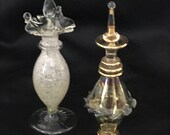 Pair of Egyptian blown glass perfume bottles