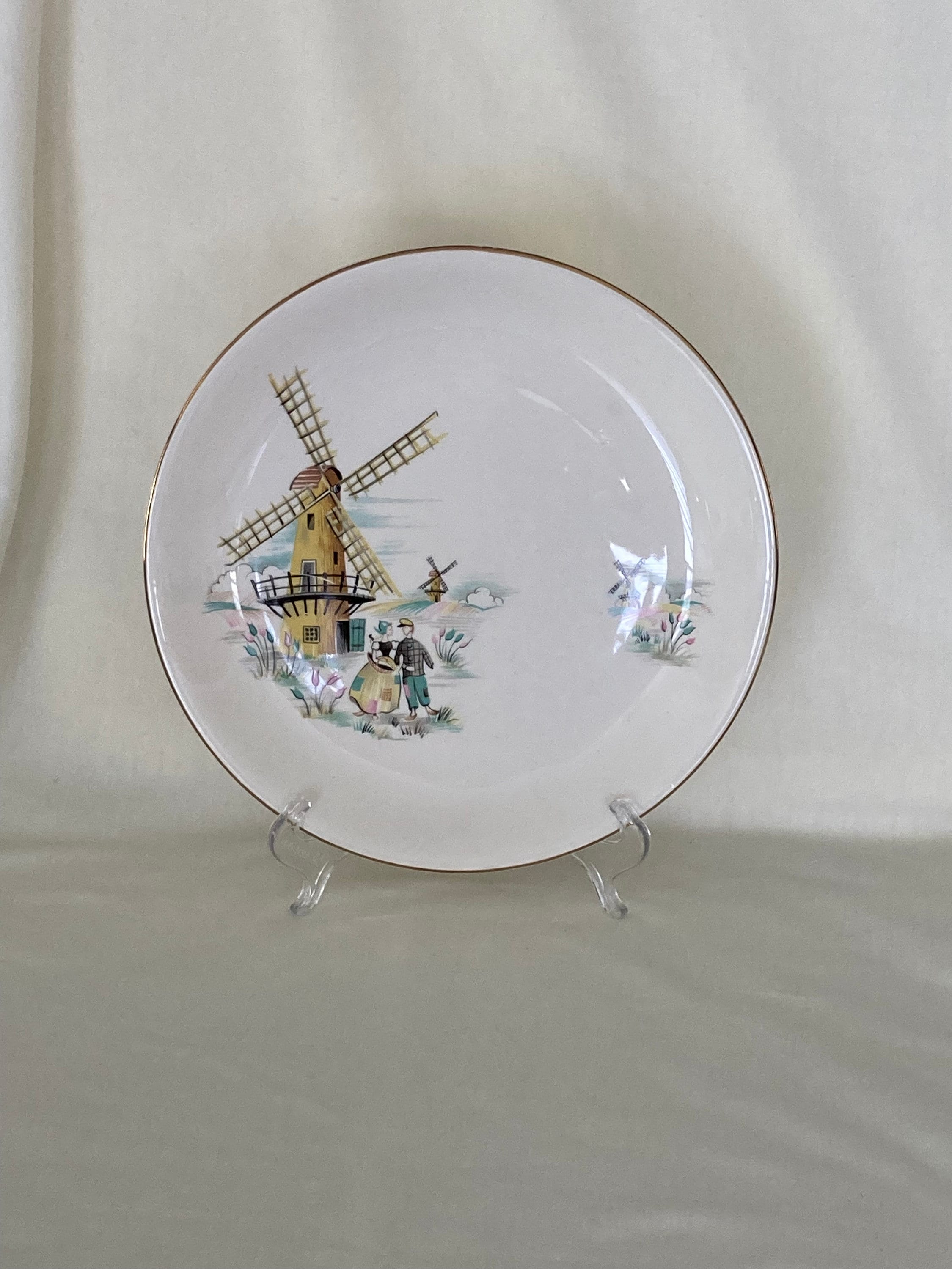 Alfred Meakin 'little Dutch Mill' 9 Inch Plate - Etsy