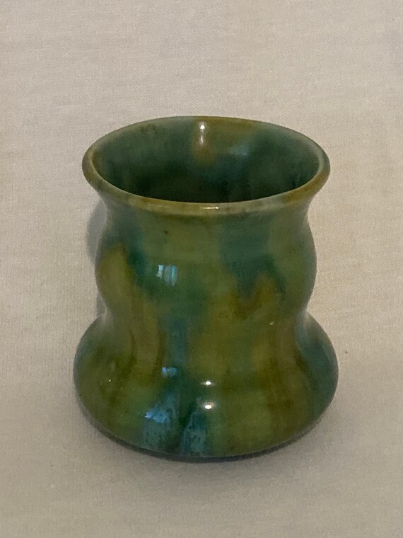Vintage Drip Glaze Pottery Vase - Etsy