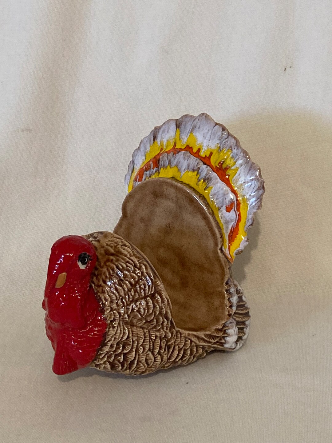 Ceramic Turkey Napkin Holder Etsy