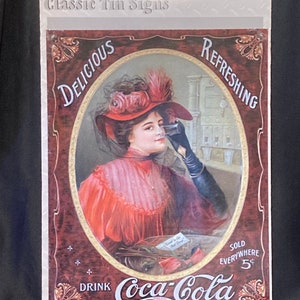 Classic tin sign Coca Cola