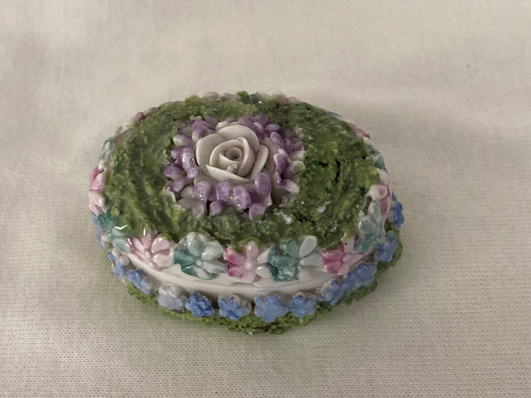 Antique German Elfinware Porcelain Oval Trinket Box - Etsy