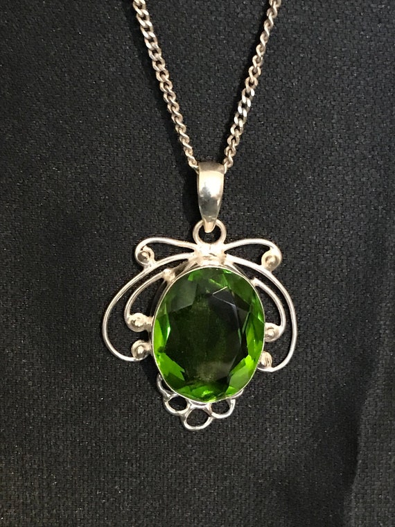 Pendant Quartz pink topaz amethyst green quartz 925 silver