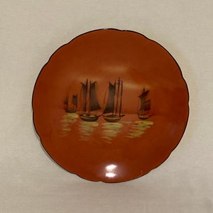 Vintage Victoria China Czechoslovakia decorative dish - Three Fishers