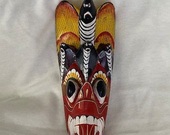 Sri Lankan hand carved and painted mask