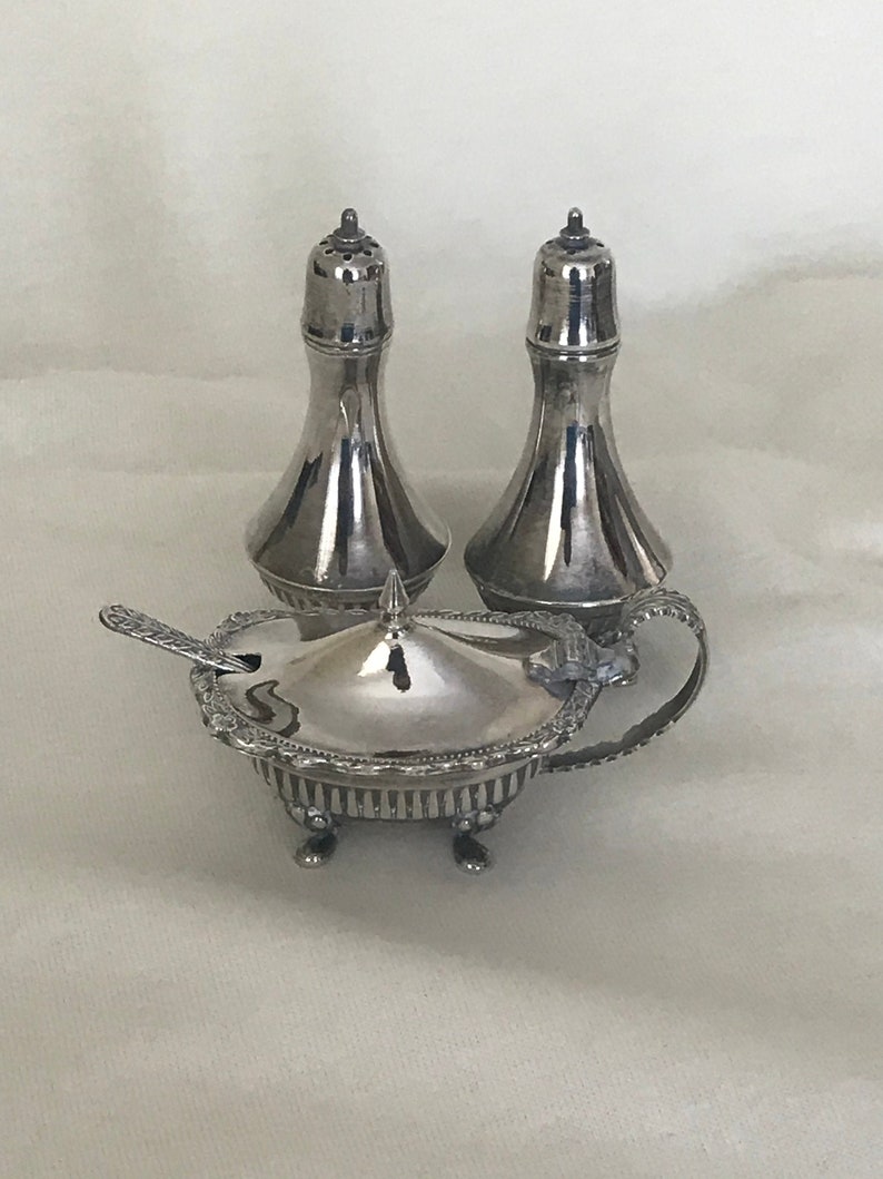 Antique 'perfection' EPNS A1 Silver Plate Cruet Set Etsy