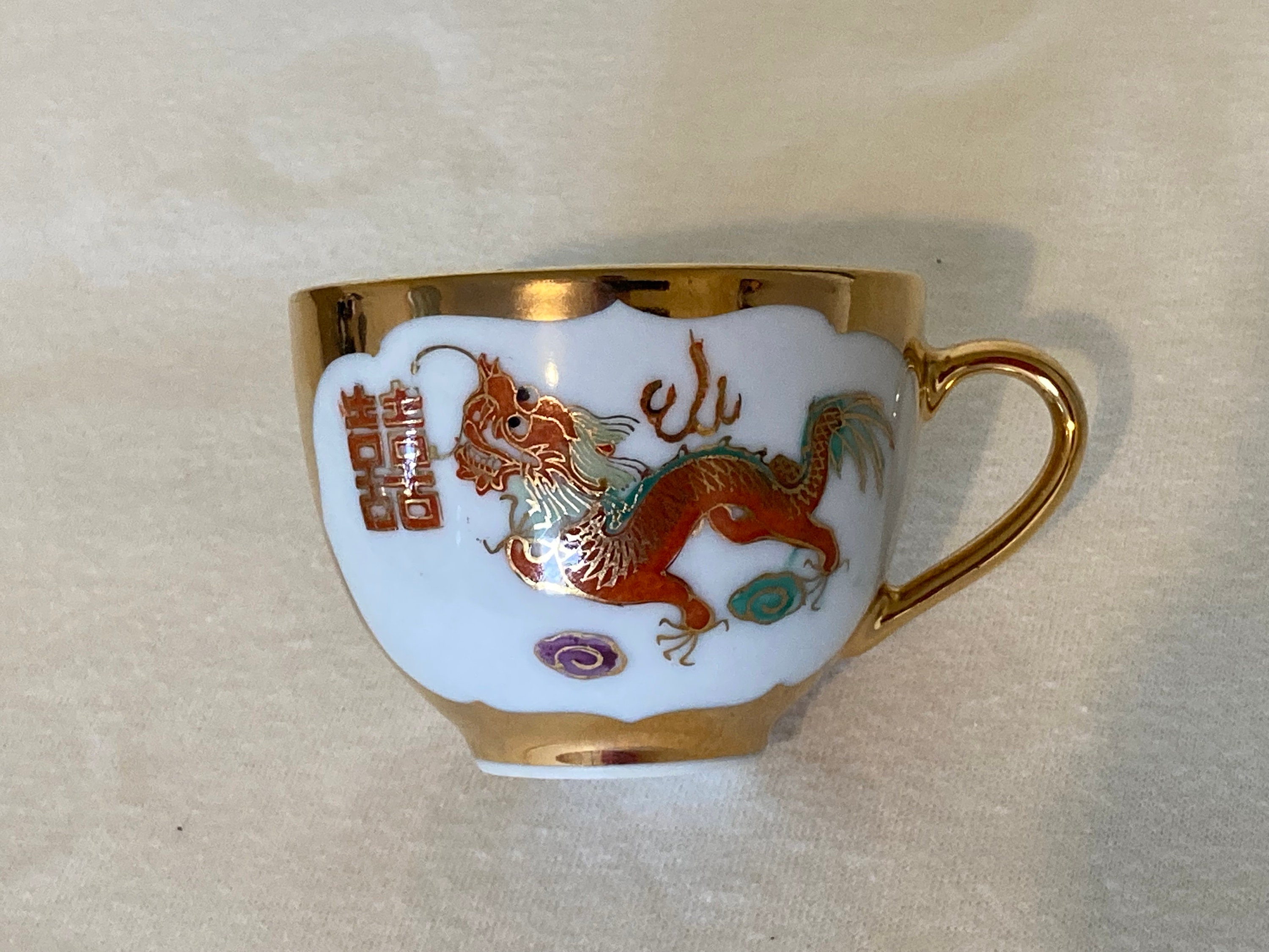 Dragon Phoenix Enamel Crystal Glass Tea Cup Lead free Coffee - Temu