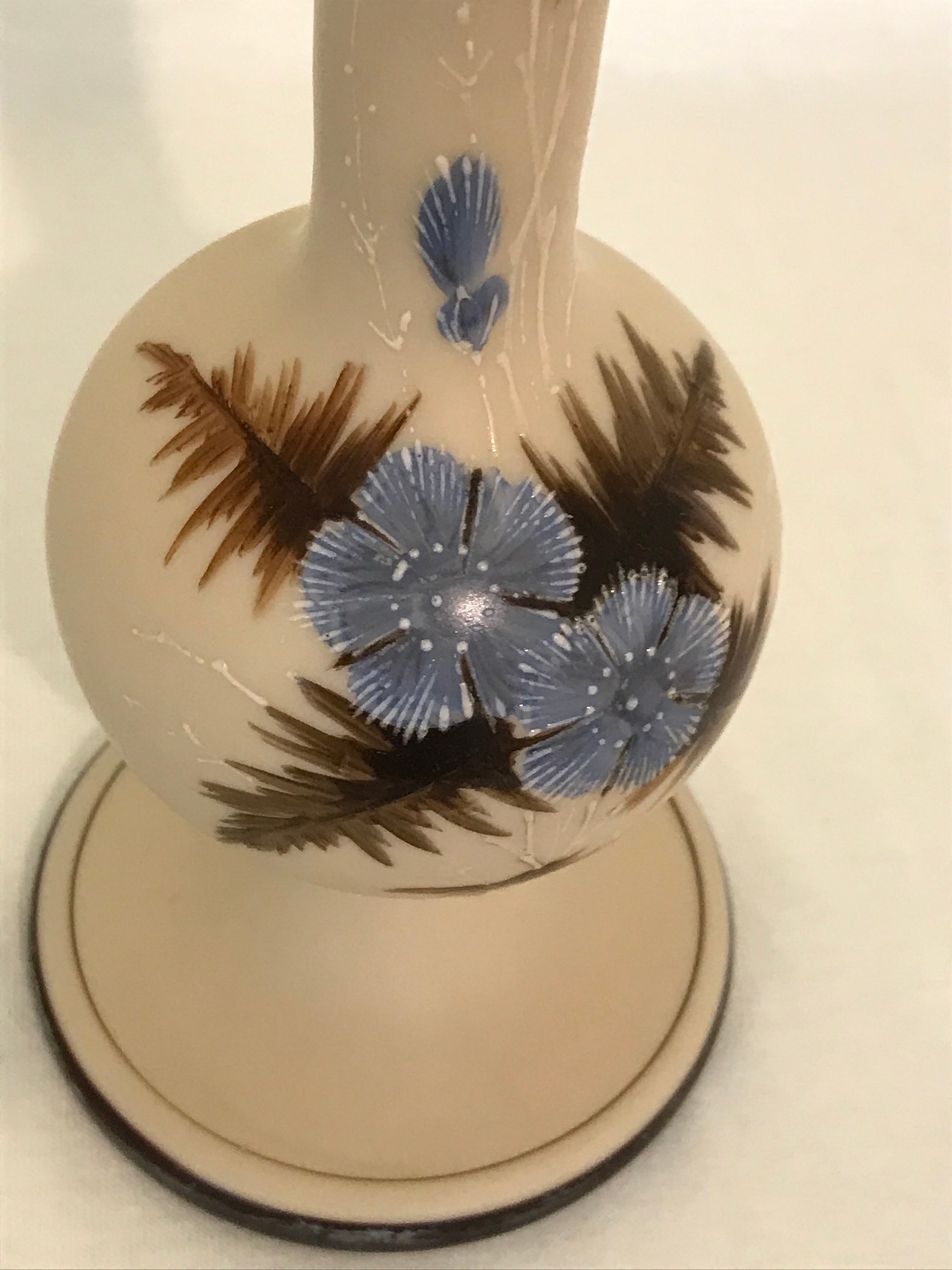 Antique Bristol clambroth brown glass England fluted vase 38 Etsy