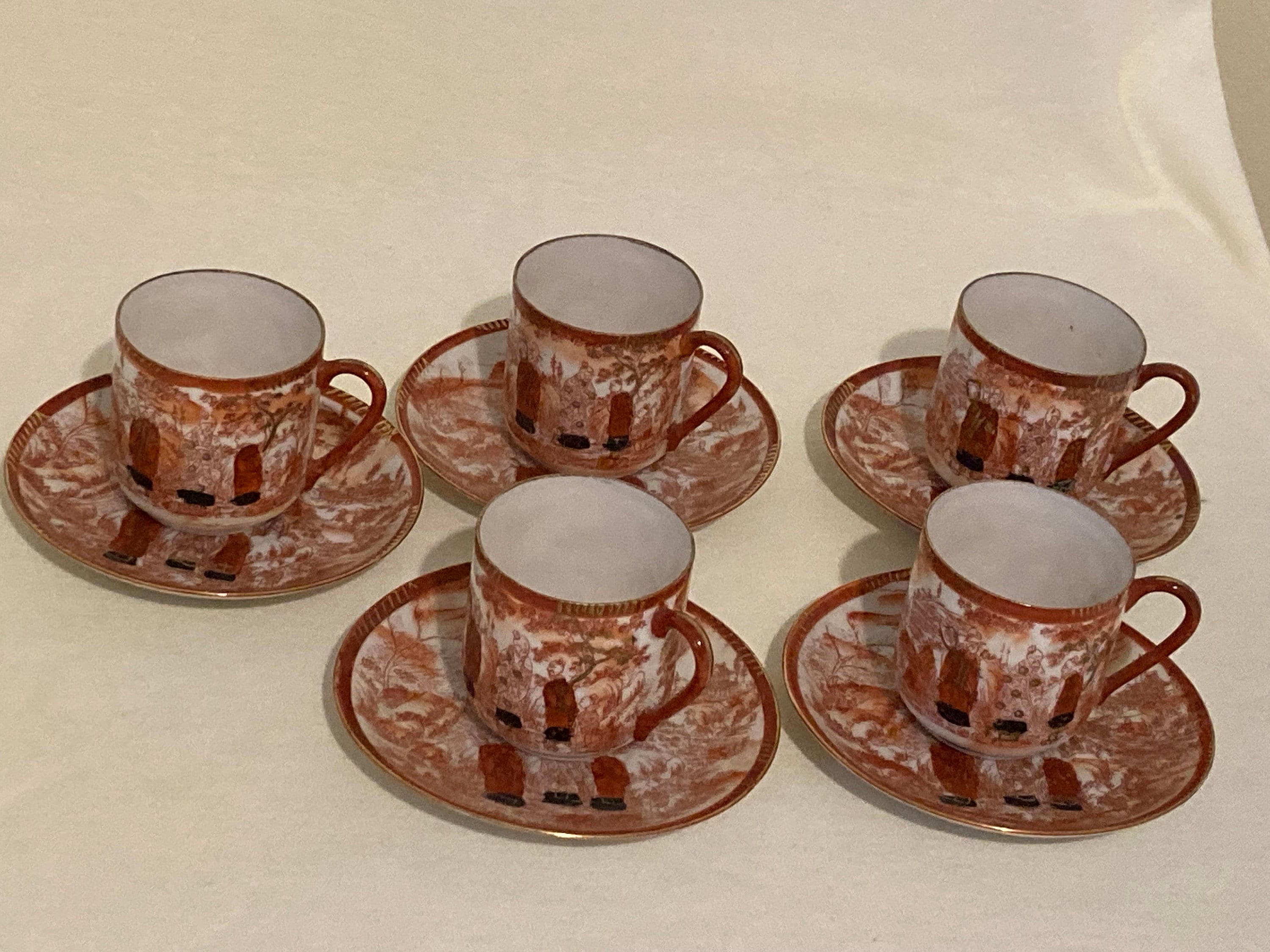 Japanese Kutani Geisha Lithophane Tea Cup and Saucer Set Etsy UK