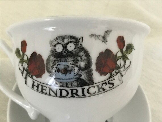 Hendricks Gin Cup And Saucers Two Designs Collectable Etsy