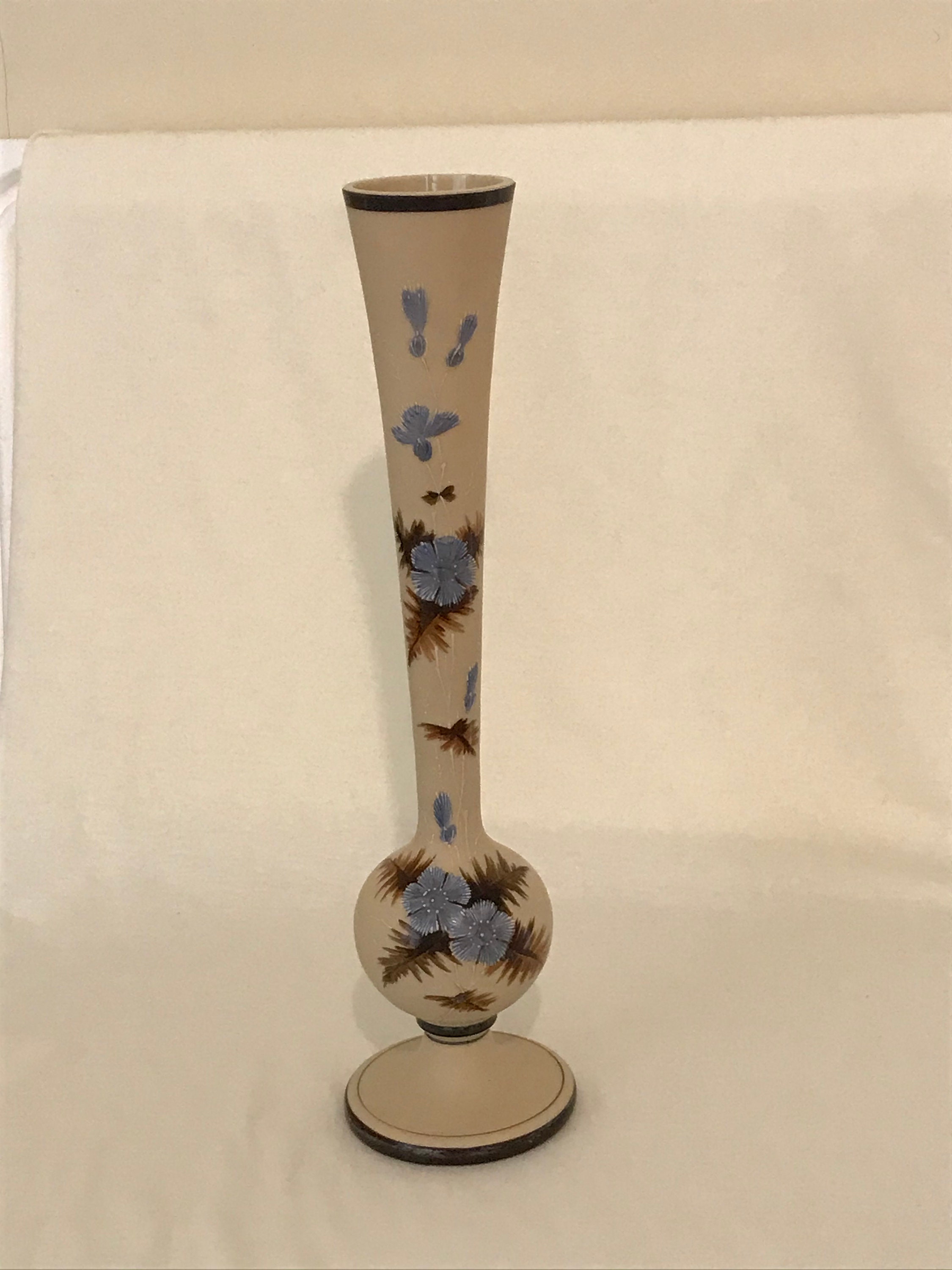 Antique Bristol clambroth brown glass England fluted vase 38 Etsy