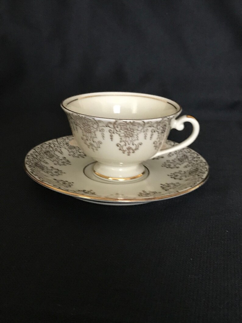 Vintage Alka Kunst Germany porcelain demitasse cup and saucer