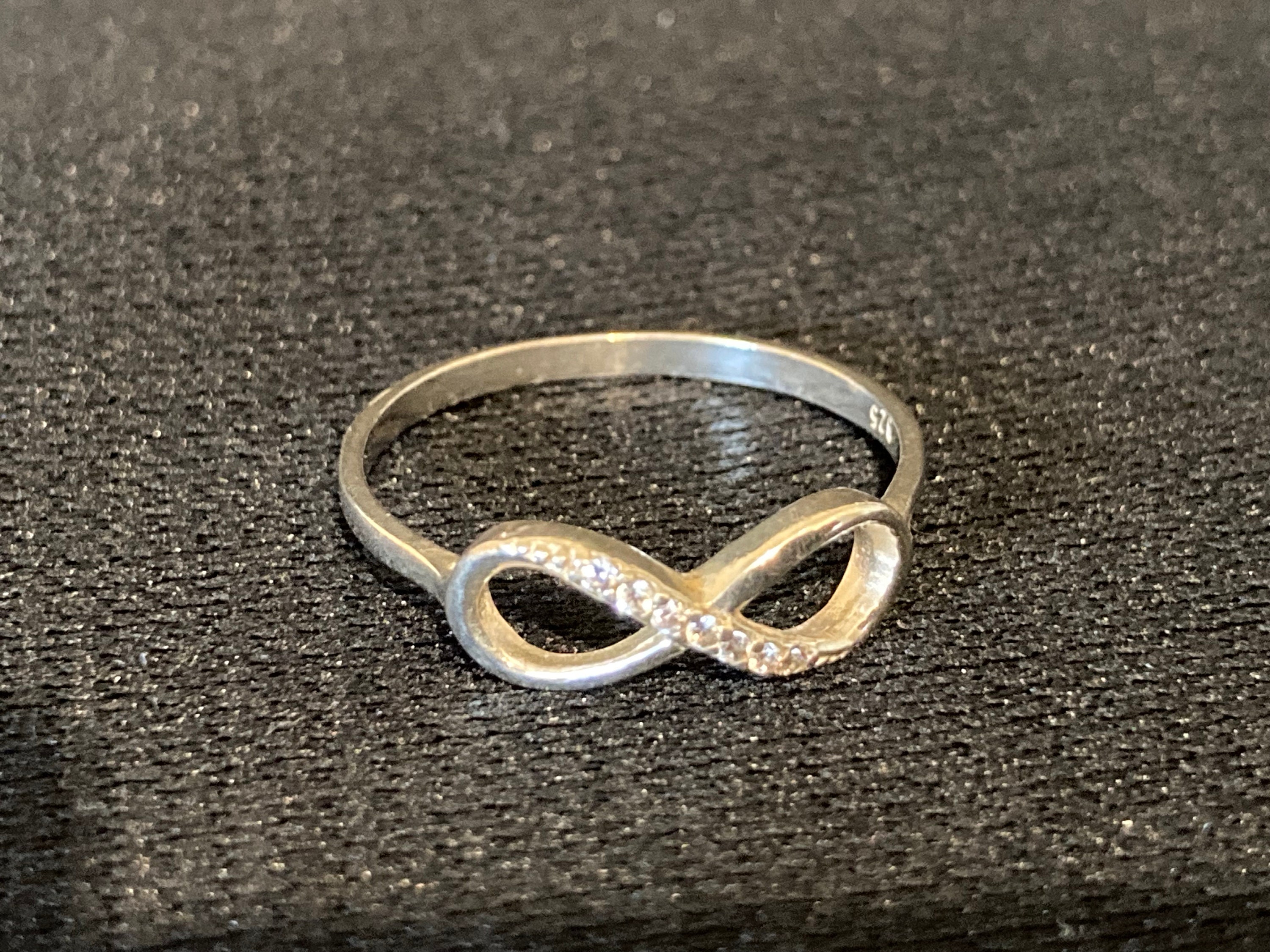 Cubic zirconia infinity ring best sale